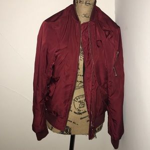 Red bomber jacket